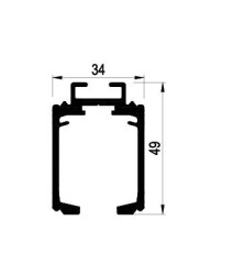 0Albatur Aluminium Top Rail Profile 2 Mt Perforated (9750) - 1