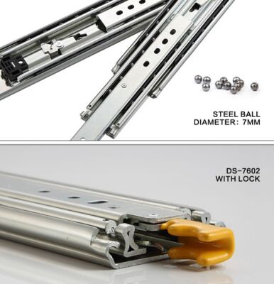 222 Heavy System Telescopic Rail 53Mmx100Cm 100Kg Locked - 5