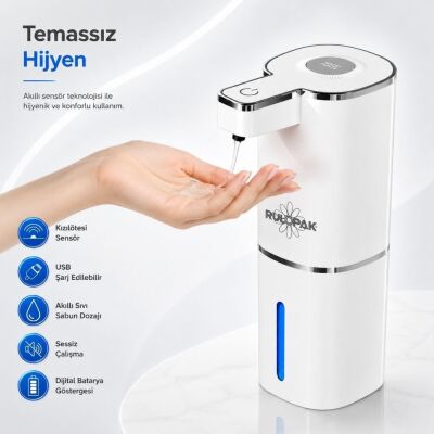 403834 Sensörlü Tezgahüstü Sıvı Sabun Dispenseri Beyaz - 5