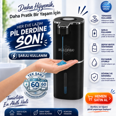 403835 Sensörlü Tezgahüstü Sıvı Sabun Dispenseri Siyah - 2