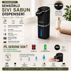 403835 Sensörlü Tezgahüstü Sıvı Sabun Dispenseri Siyah - 7