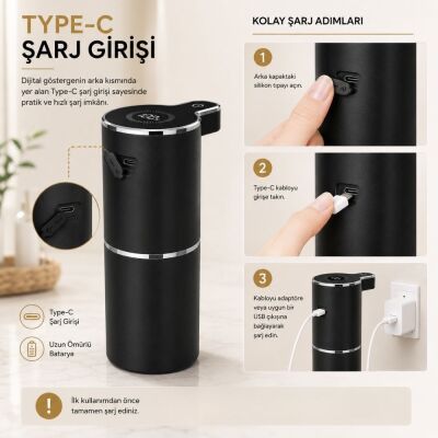 403835 Sensörlü Tezgahüstü Sıvı Sabun Dispenseri Siyah - 8