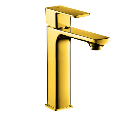Adel Bloc Medium Basin Faucet - PVD Matte Gold - 1