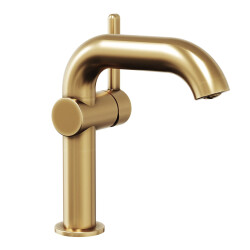 Adell Eterno F Side-Handle Brushed Matte Gold Basin Mixer - Adell