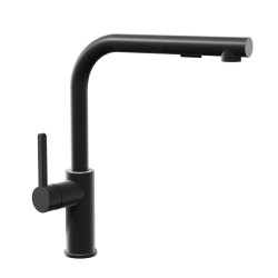 Adell Eterno L-Type Pull-Out Black Kitchen Faucet - 1