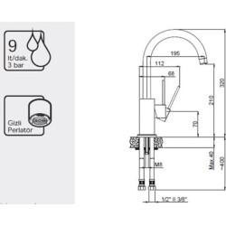 Adell Eviye Bataryası Rondo V2 Yandan Kollu Granit Siyah - 2