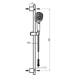 Adell Model S Shower Set Sliding Black - 2