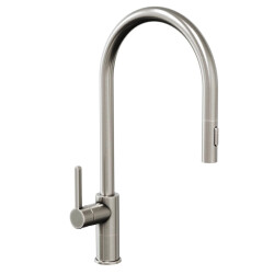Adell Rondo Neo C-Type Pull-Out Inox Sink Mixer - 1