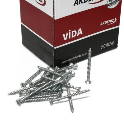 Akdeniz Chipboard Screw 3.5X45 Zinc 500 pcs - 2