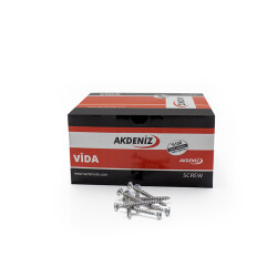 Akdeniz Chipboard Screw 5.0x35 Zinc Plated 200 Pieces - 3