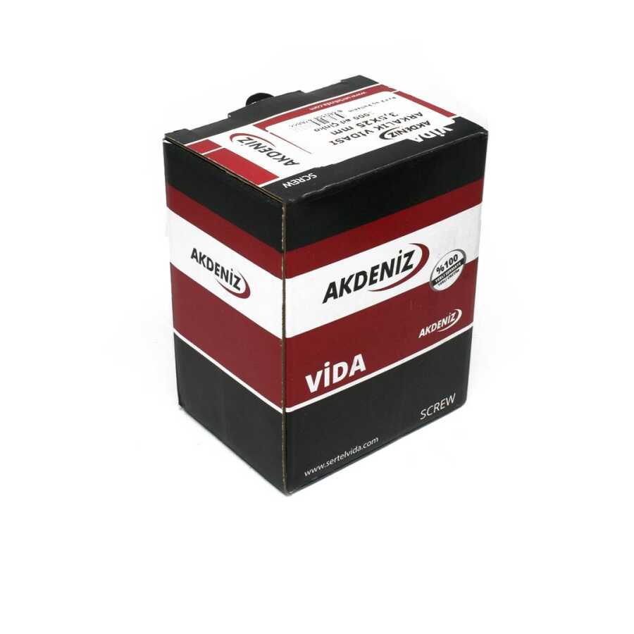Akdeniz Sunta Arkalı Vidası 3.5x25 Çinko - 1000 Adet