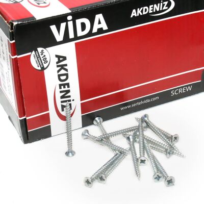 Akdeniz Sunta Vidası 4.0X45 Çinko 500 adet - 2