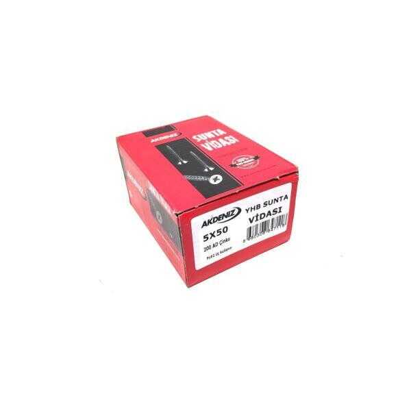 Akdeniz Sunta Vidası 5.0X50 Çinko 200 adet