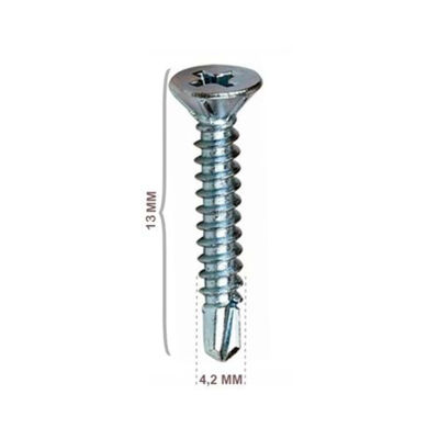 Akdeniz Y.H.B. Self Drilling Screw 4.2x13 Zinc Plated 2000 Pieces - 2