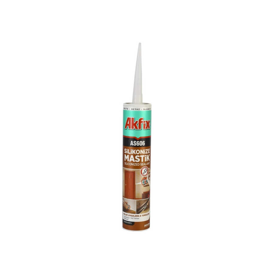 Akfix AS606 Silikonize Akrilik Mastik 500GR Bej
