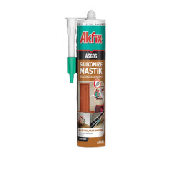 Akfix AS606 Silikonize Akrilik Mastik 500GR Kahverengi - Akfix
