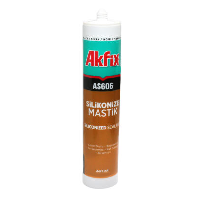 Akfix AS606 Silikonize Akrilik Mastik 500GR Siyah - 1