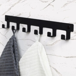 Akın Lüx 6-Hook Metal Wall Hanger Black - 2