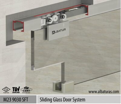 Albatur 9030 SFT Glass Door Sliding Mechanism Bidirectional 60kg - 2