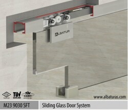 Albatur 9030 SFT Glass Door Sliding Mechanism Bidirectional 60kg - 2