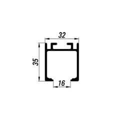 Albatur Aluminium Top Rail Profile 2 Mt For Door (7222) - 1