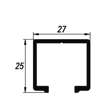Albatur Aluminium Top Rail Profile 2 Mt Matte Anodized (7450) - 1
