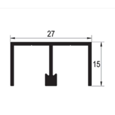 Albatur Aluminium Top Rail Profile 2 Mt Matte Anodized (7715) - 1