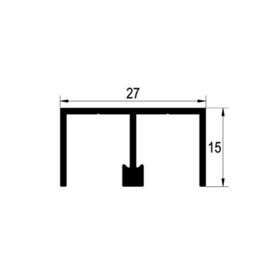 Albatur Aluminium Top Rail Profile 2 Mt Matte Anodized (7715) - 2