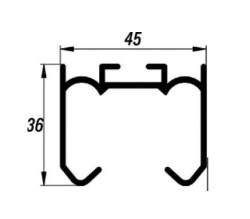 Albatur Aluminium Top Rail Profile 2Mt For Door - Albatur