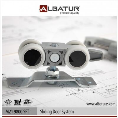Albatur Door Sliding Mechanism 120Kg Adjustable Single - 5