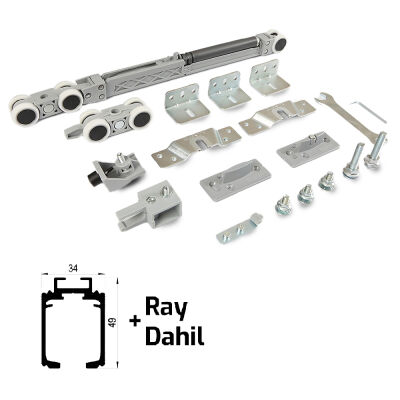 Albatur Door Sliding Mechanism One Way 120 Kg 2000Mm Setbox - 1