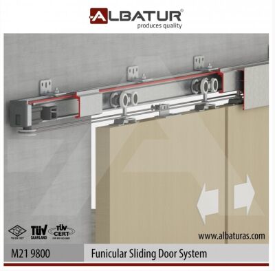 Albatur 9800 Sürgü Kapı Mekanizması Halatlı 120Kg - 6