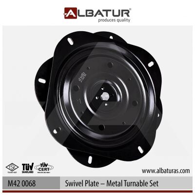 Albatur 0068 Metal TV Altlığı Döner Tabure 260x260 Rulmanlı - 5