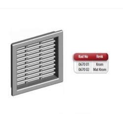 Albatur 0670 Plastik Menfez 50x50mm Krom - Albatur