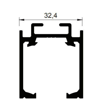 Albatur 9775 Aluminyum Ray Alt Üst Mat Eloksal 2Mt - 1