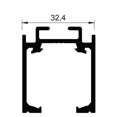 Albatur 9775 Aluminyum Ray Alt Üst Mat Eloksal 2Mt