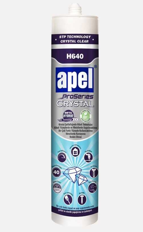 Apel H640 Proseries Crystal Clear - 290ml Hibrit Yapıştırıcı