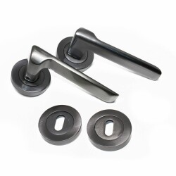 Arpat Door Handle Sofia Room Round Rosette, Effect Smoked - Arpat