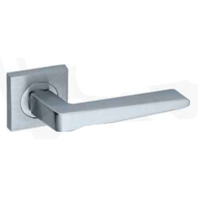 Arpat Porto Door Handle Aluminum WC Square Rose Chrome Effect - 1
