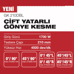 Attlas GK210 DBL Gönye Kesme Makinesi 210 mm Çift Yatarlı 17 - 2