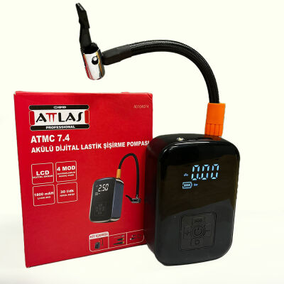 Attlas TMC 7.4 Akülü Dijital Lastik Şişirme Pompası - 1