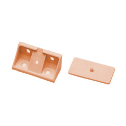 Ayder Capped Plastic Corner Connector Brown - Ayder