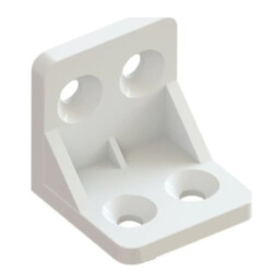 Ayder Corner Connection Plastic Covered White - Ayder