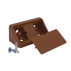 Ayder Corner Connector Plastic Covered Oak - Ayder