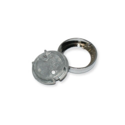 Ayder Flange Hanger Round Metal Base Chrome with Metal Cover - 1