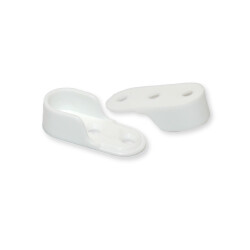 Ayder Flange Oval Plastic Flat White - Ayder