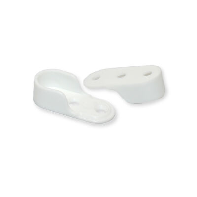 Ayder Flange Oval Plastic Flat White - 1