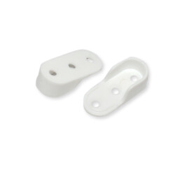 Ayder Flange Oval Plastic Flat White - 2