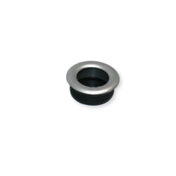Ayder Handle Round Plastic Stone Matte Chrome - 1