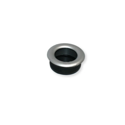 Ayder Handle Round Plastic Stone Matte Chrome - 1